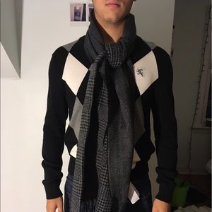 Men's two sided winter scarf